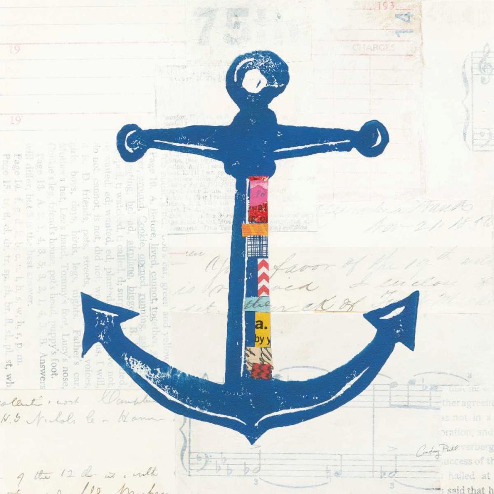 Nautical Collage III on Newsprint art print by Courtney Prahl for $57.95 CAD