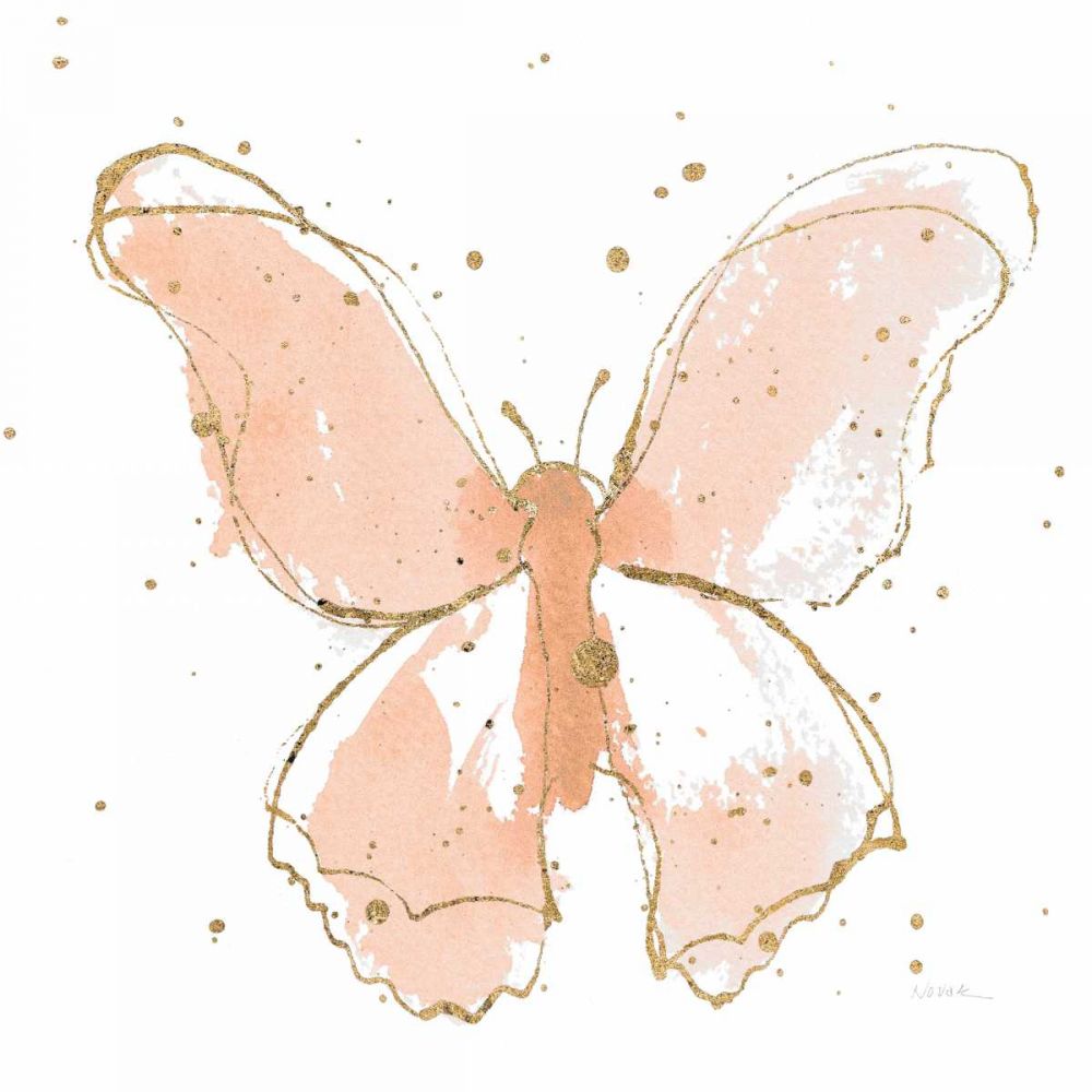 Gilded Butterflies II Blush art print by Shirley Novak for $57.95 CAD