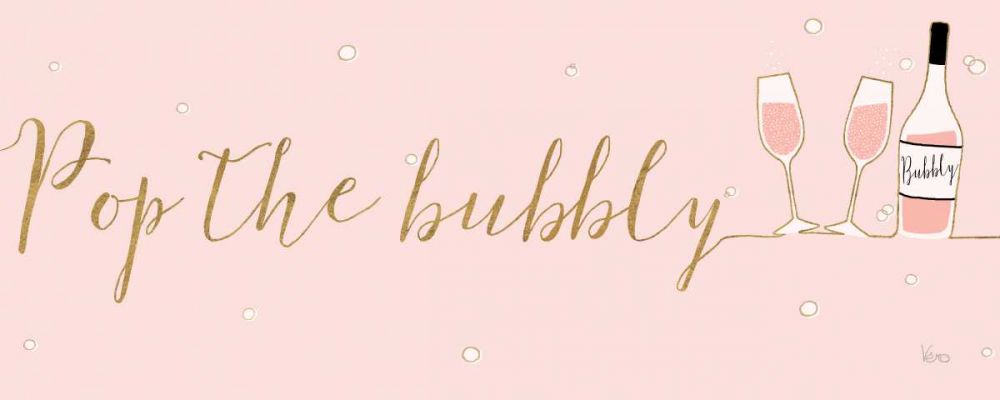 Underlined Bubbly III Pink art print by Veronique Charron for $57.95 CAD