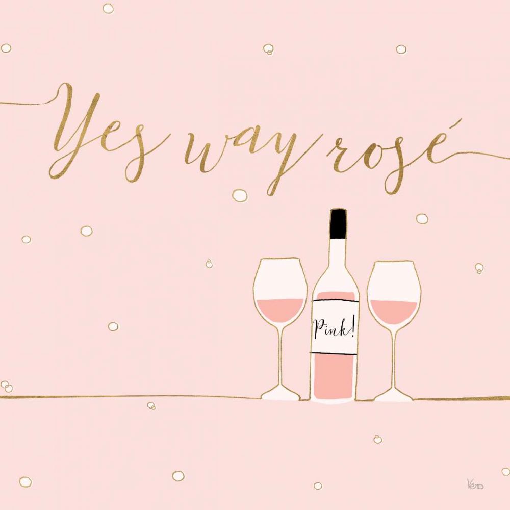 Underlined Bubbly VI Pink art print by Veronique Charron for $57.95 CAD