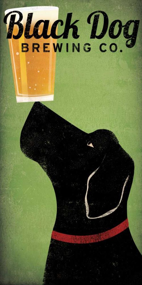 Black Dog Brewing Co on Green art print by Ryan Fowler for $57.95 CAD