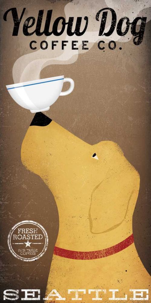 Yellow Dog Coffee Co Seattle art print by Ryan Fowler for $57.95 CAD