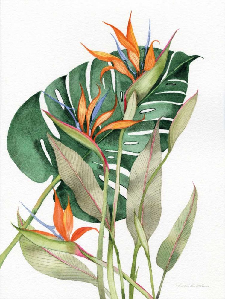 Botanical Birds of Paradise art print by Kathleen Parr McKenna for $57.95 CAD