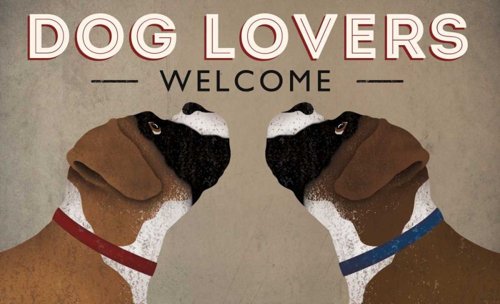 Boxer - Dog Lovers Welcome art print by Ryan Fowler for $57.95 CAD