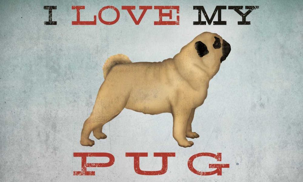 I Love My Pug I art print by Ryan Fowler for $57.95 CAD