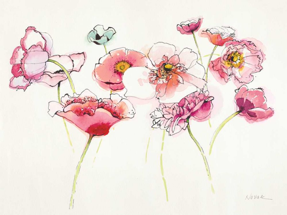 Pink Somniferums Bright II art print by Shirley Novak for $57.95 CAD