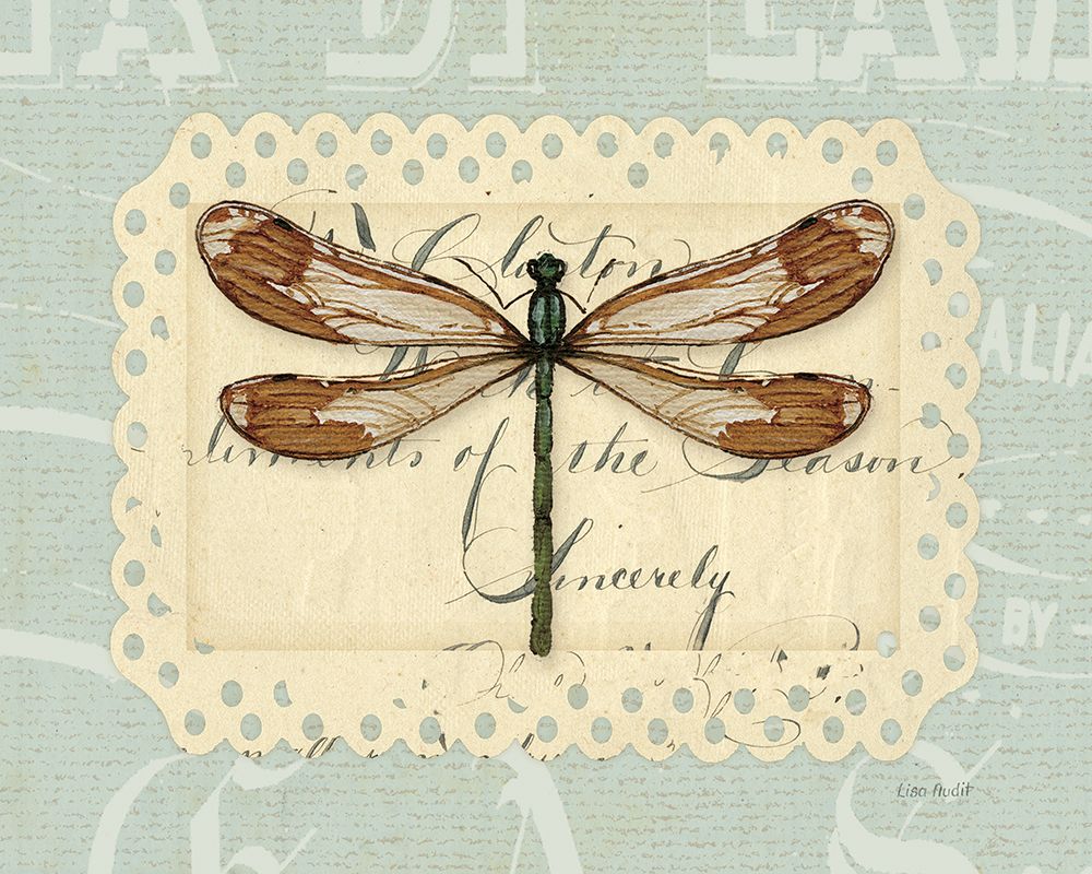 Mothers Treasure Dragonfly Stamp art print by Lisa Audit for $57.95 CAD