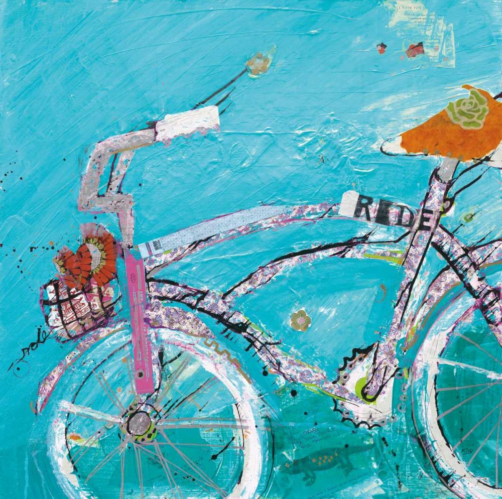 Ride Blue Pink art print by Kellie Day for $57.95 CAD