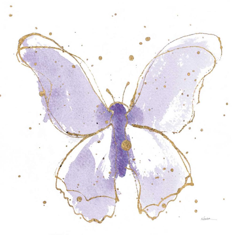 Gilded Butterflies II Lavender art print by Shirley Novak for $57.95 CAD