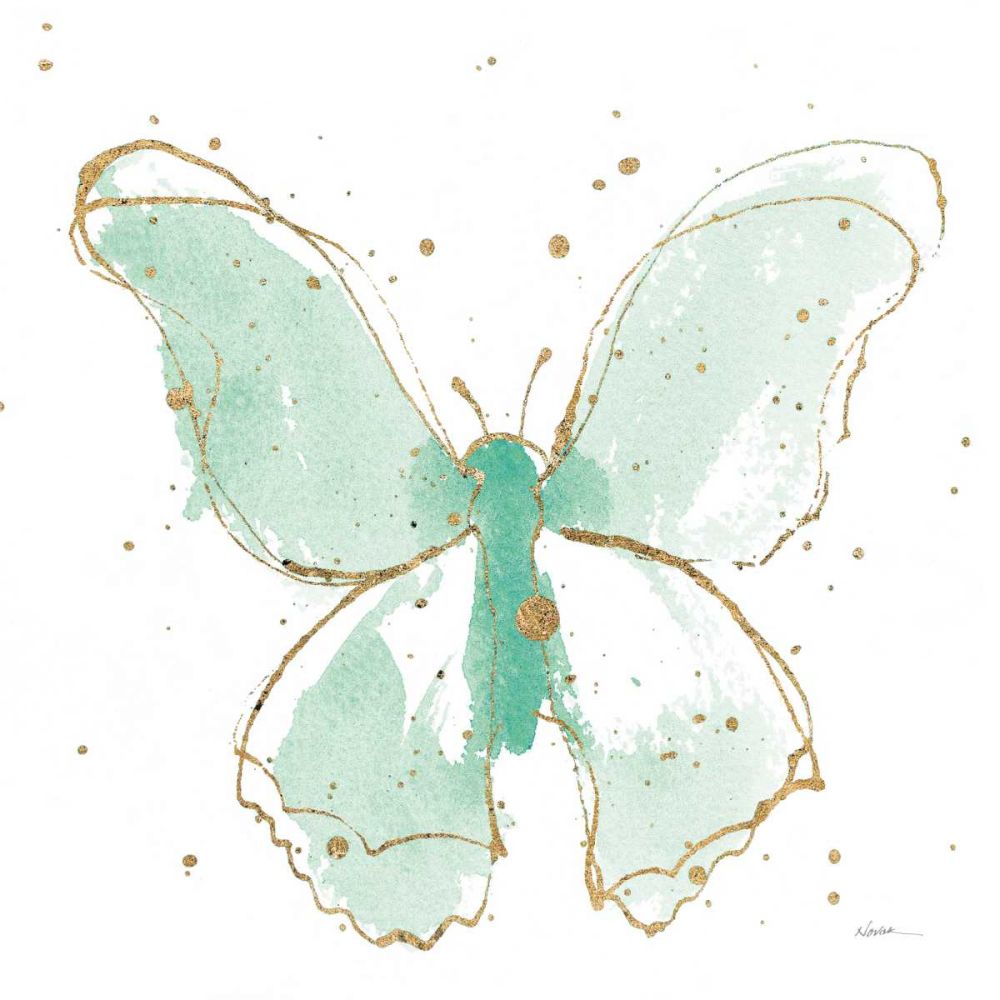 Gilded Butterflies II Mint art print by Shirley Novak for $57.95 CAD