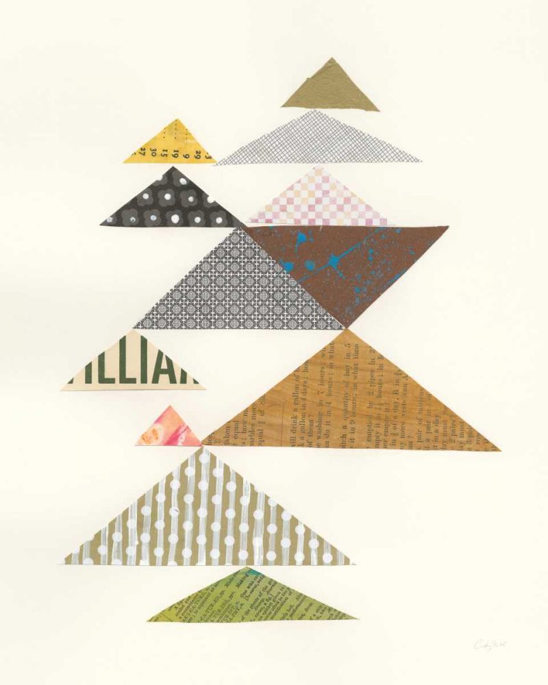 Modern Abstract Triangles II art print by Courtney Prahl for $57.95 CAD