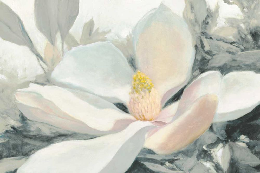Majestic Magnolia Green Gray Crop art print by Julia Purinton for $57.95 CAD