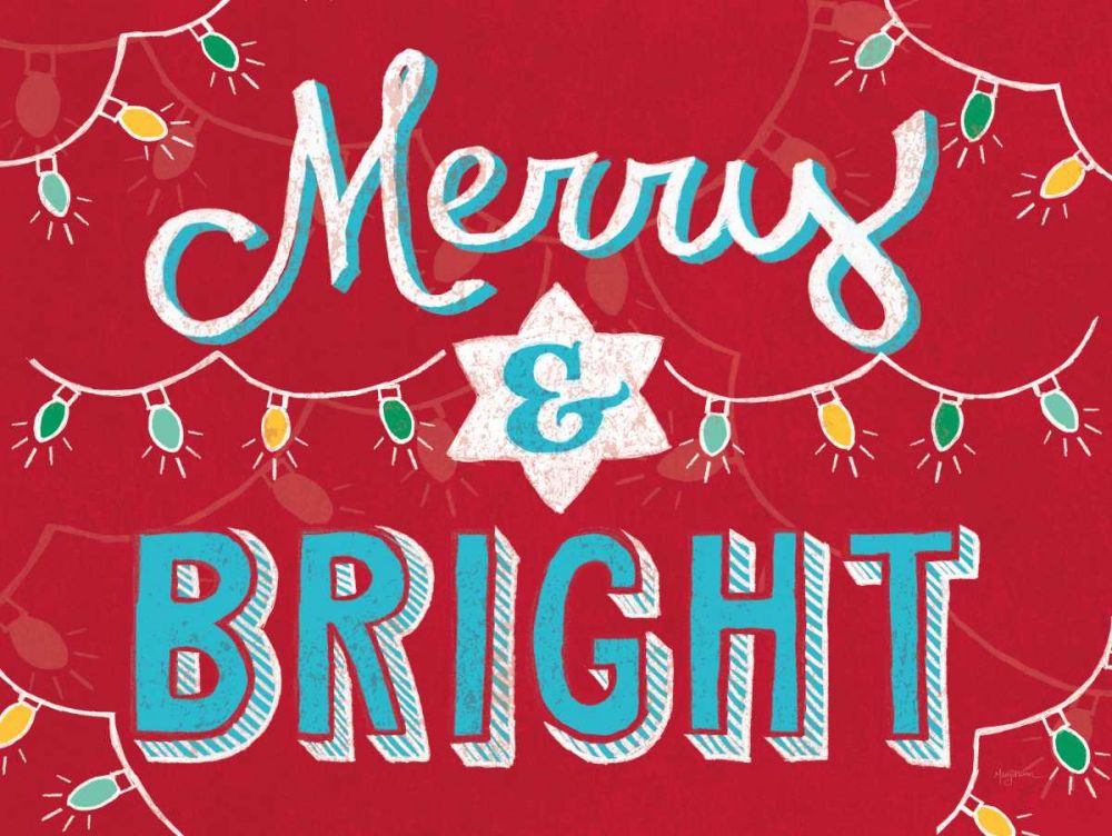 Merry and Bright v2 art print by Mary Urban for $57.95 CAD