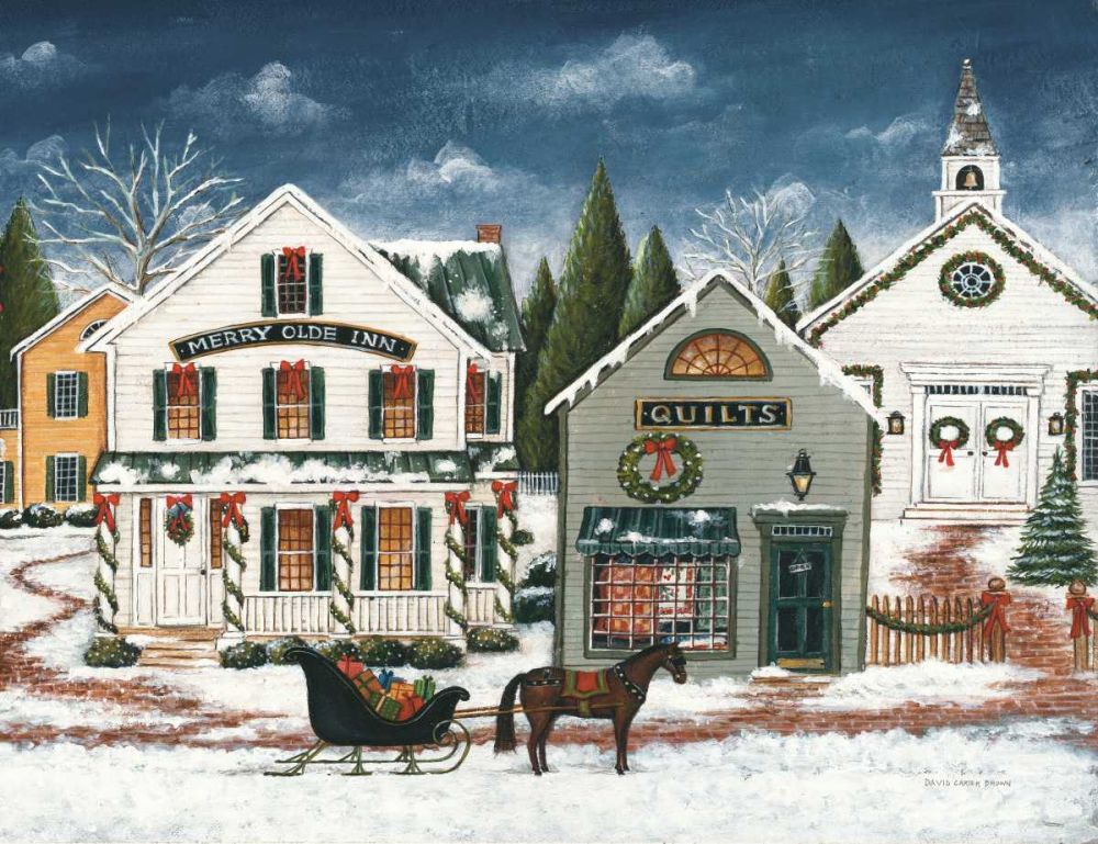 Christmas Village I Dark Crop art print by David Carter Brown for $57.95 CAD