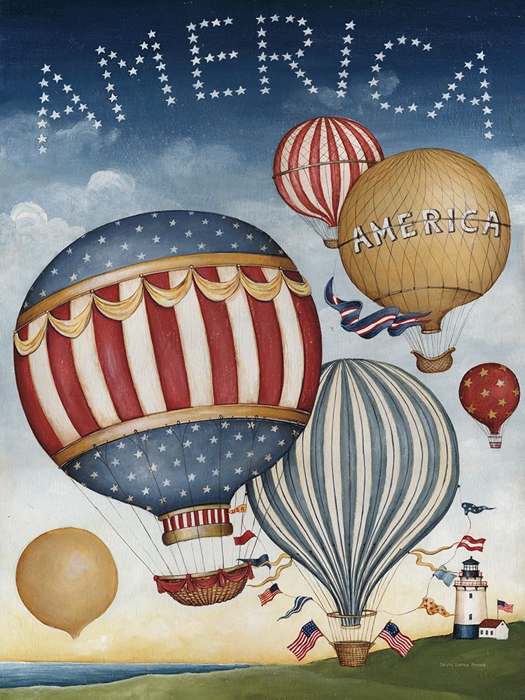 Hot Air Balloons America art print by David Carter Brown for $57.95 CAD