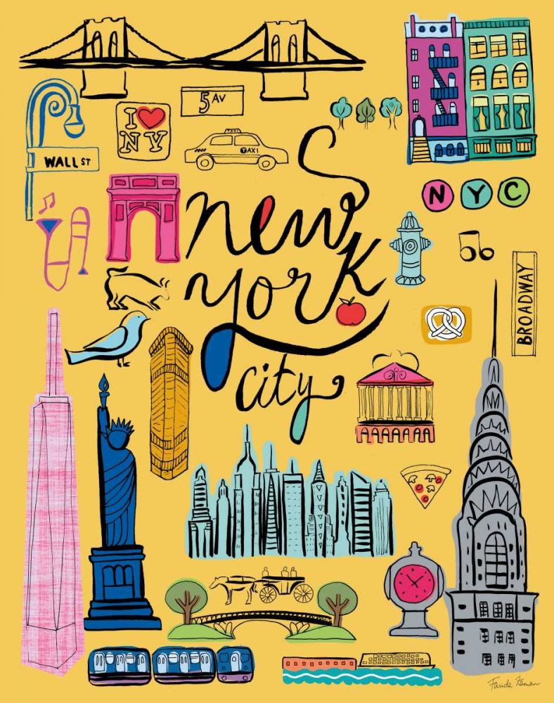 Travel NYC art print by Farida Zaman for $57.95 CAD