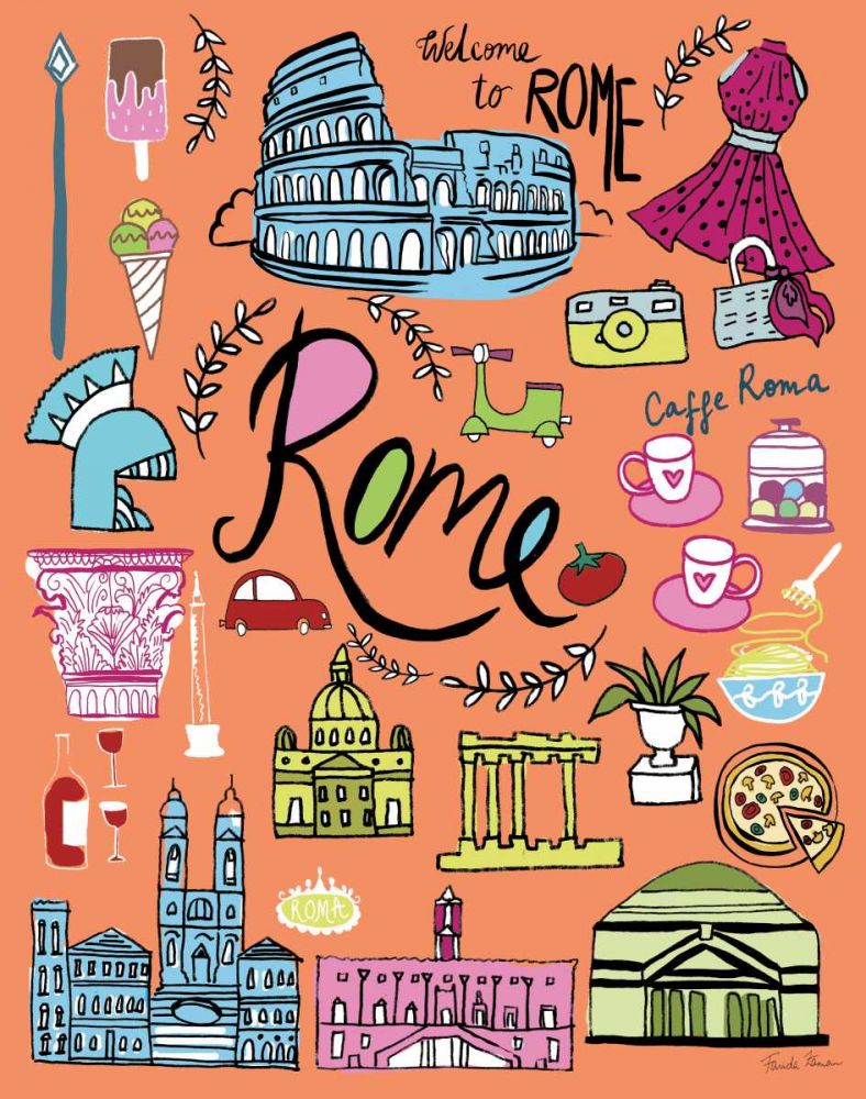 Travel Rome art print by Farida Zaman for $57.95 CAD