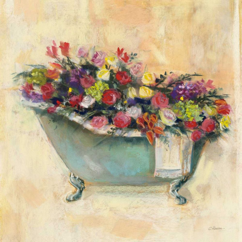 Bathtub Bouquet I art print by Carol Rowan for $57.95 CAD