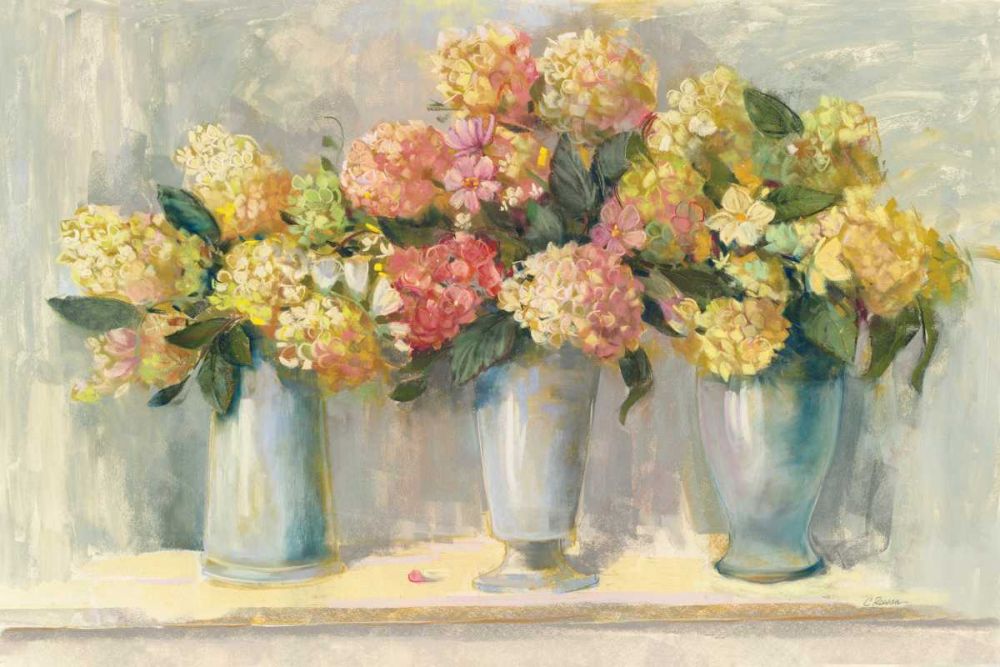 Ivory and Blush Hydrangea Bouquets art print by Carol Rowan for $57.95 CAD