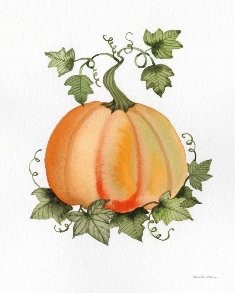 Pumpkin and Vines II art print by Kathleen Parr McKenna for $57.95 CAD