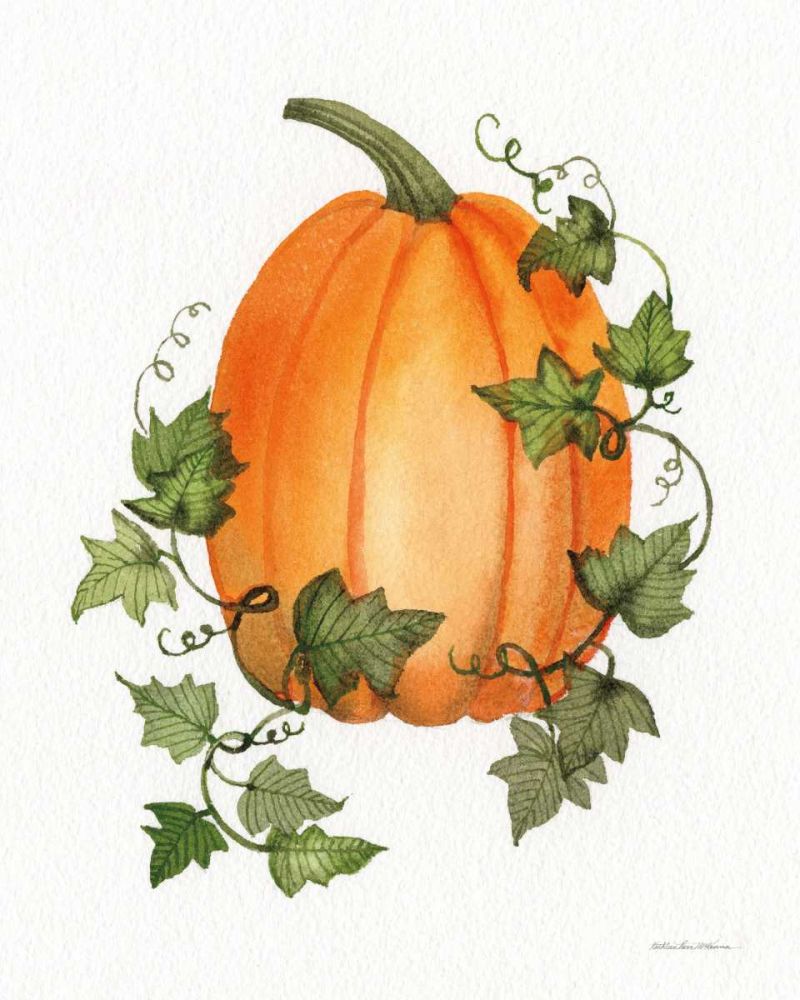 Pumpkin and Vines IV art print by Kathleen Parr McKenna for $57.95 CAD