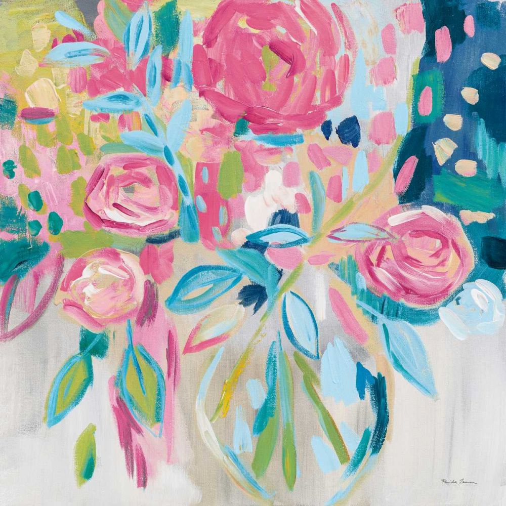 Summer Pink Floral art print by Farida Zaman for $57.95 CAD
