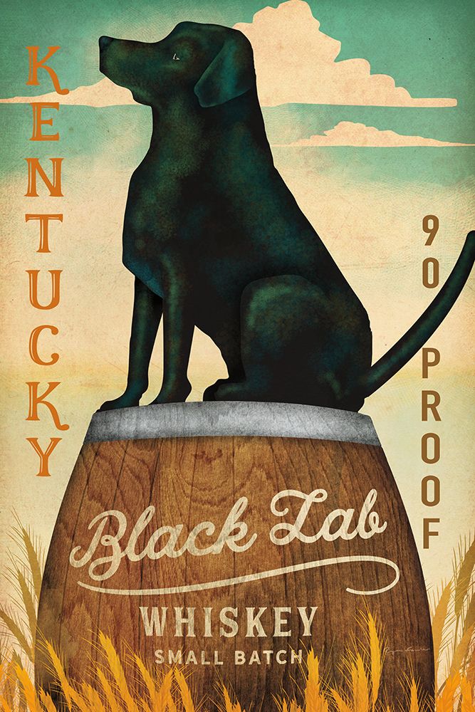 Black Lab Whiskey Kentucky Crop art print by Ryan Fowler for $57.95 CAD
