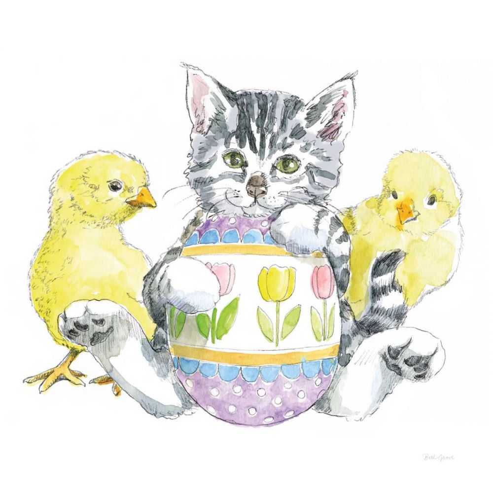 Easter Kitties V art print by Beth Grove for $57.95 CAD