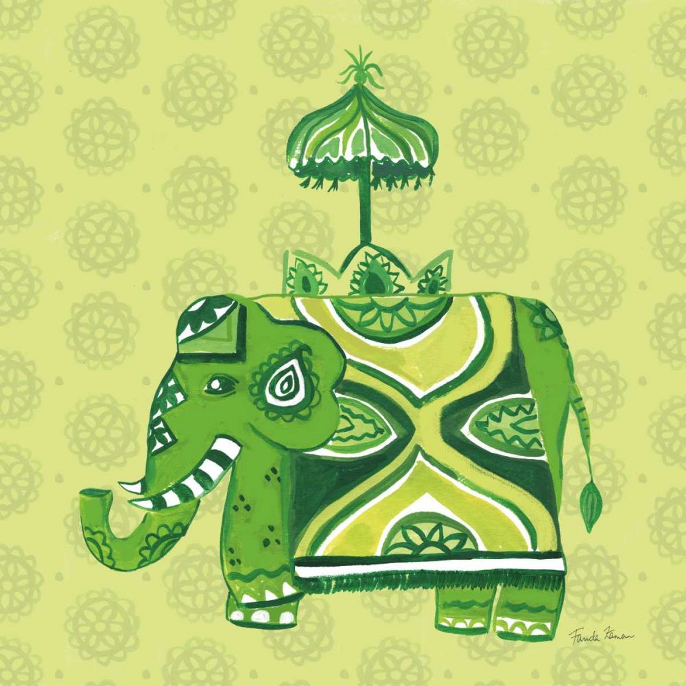 Jeweled Elephant IV art print by Farida Zaman for $57.95 CAD
