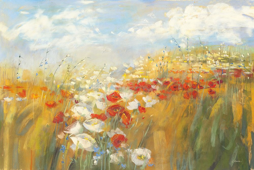 Poppies and Larkspur art print by Carol Rowan for $57.95 CAD