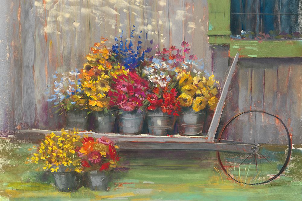 Garden Wheelbarrow art print by Carol Rowan for $57.95 CAD