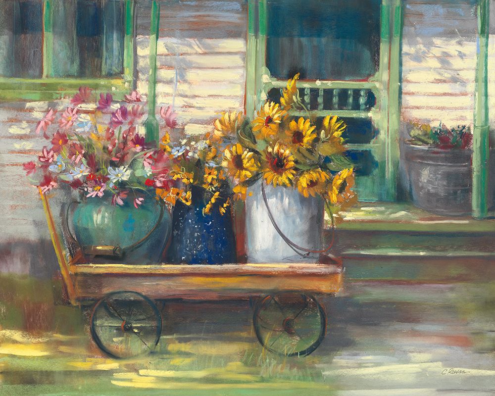 Garden Wagon art print by Carol Rowan for $57.95 CAD