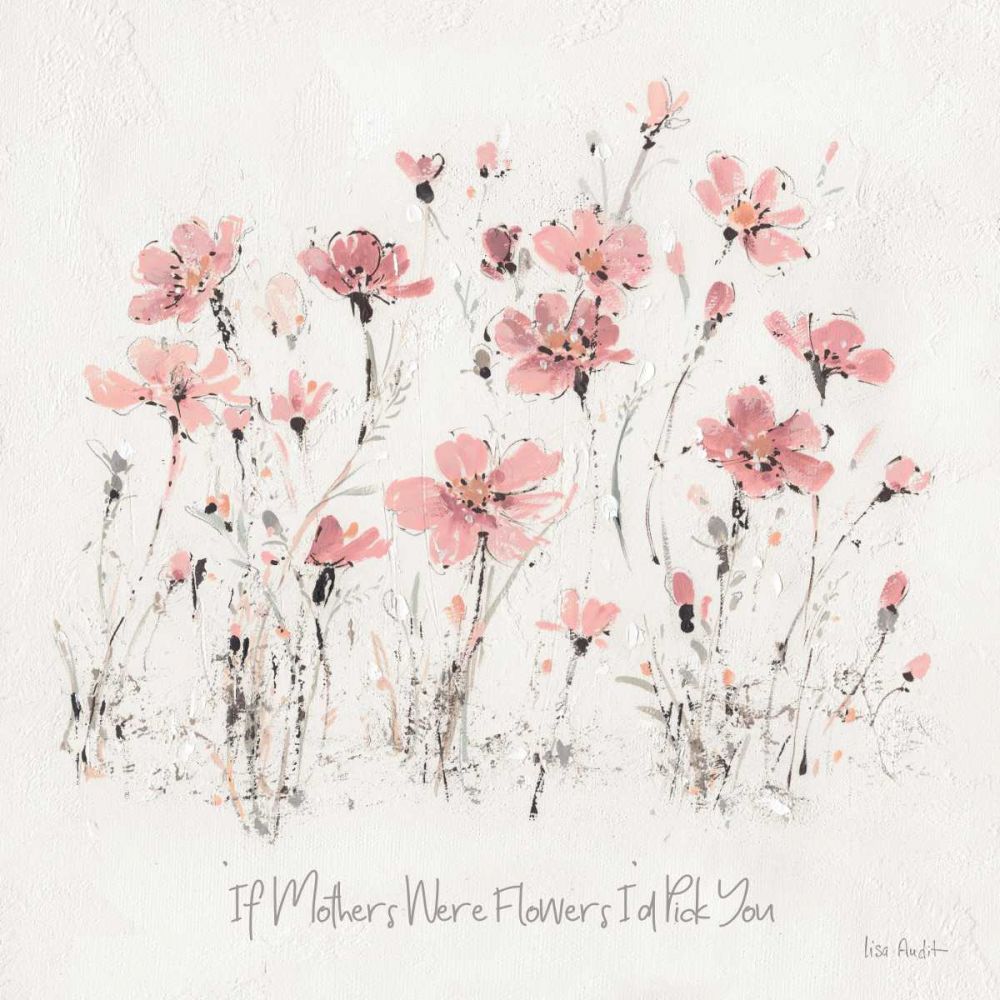 Wildflowers III Pink Mothers art print by Lisa Audit for $57.95 CAD