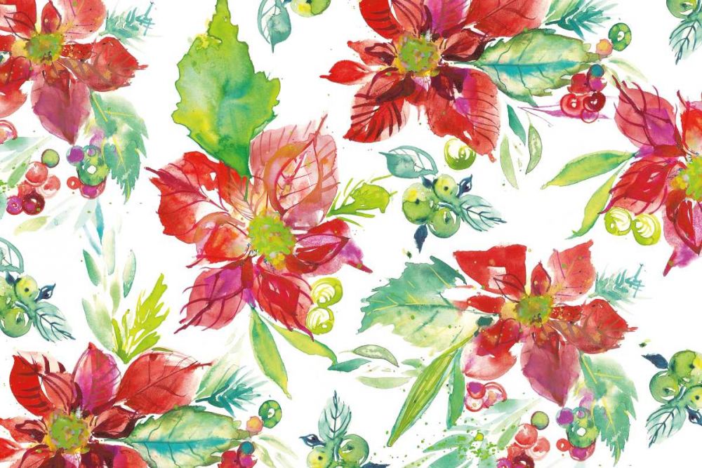 Poinsettia Pretty V art print by Kristy Rice for $57.95 CAD