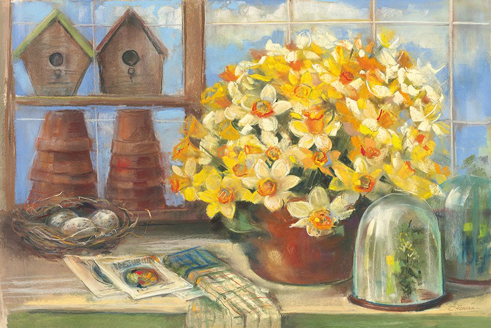Daffodils in the Greenhouse art print by Carol Rowan for $57.95 CAD
