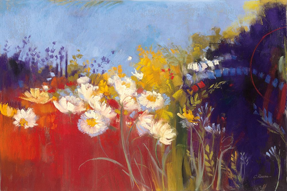 Contemporary Meadow Red art print by Carol Rowan for $57.95 CAD