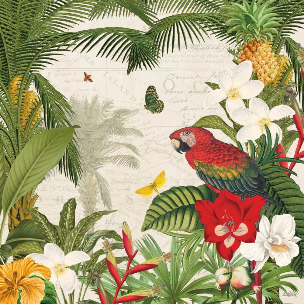 Parrot Paradise III art print by Katie Pertiet for $57.95 CAD