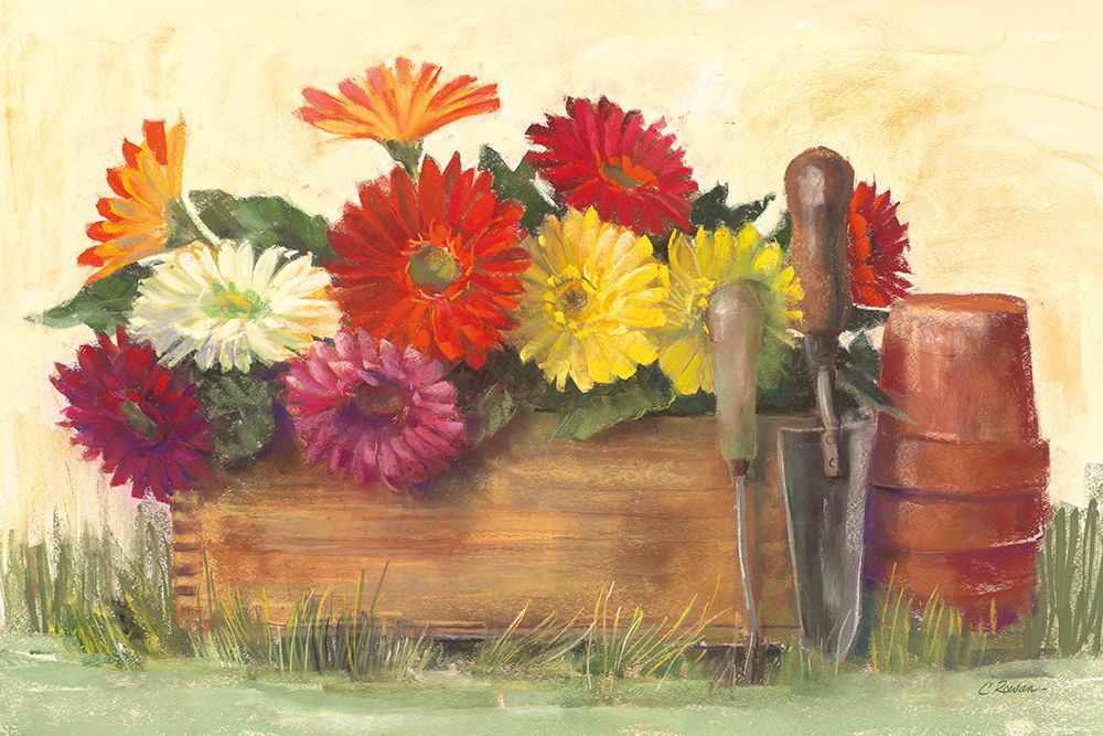 Gardeners Still Life with Gerberas art print by Carol Rowan for $57.95 CAD