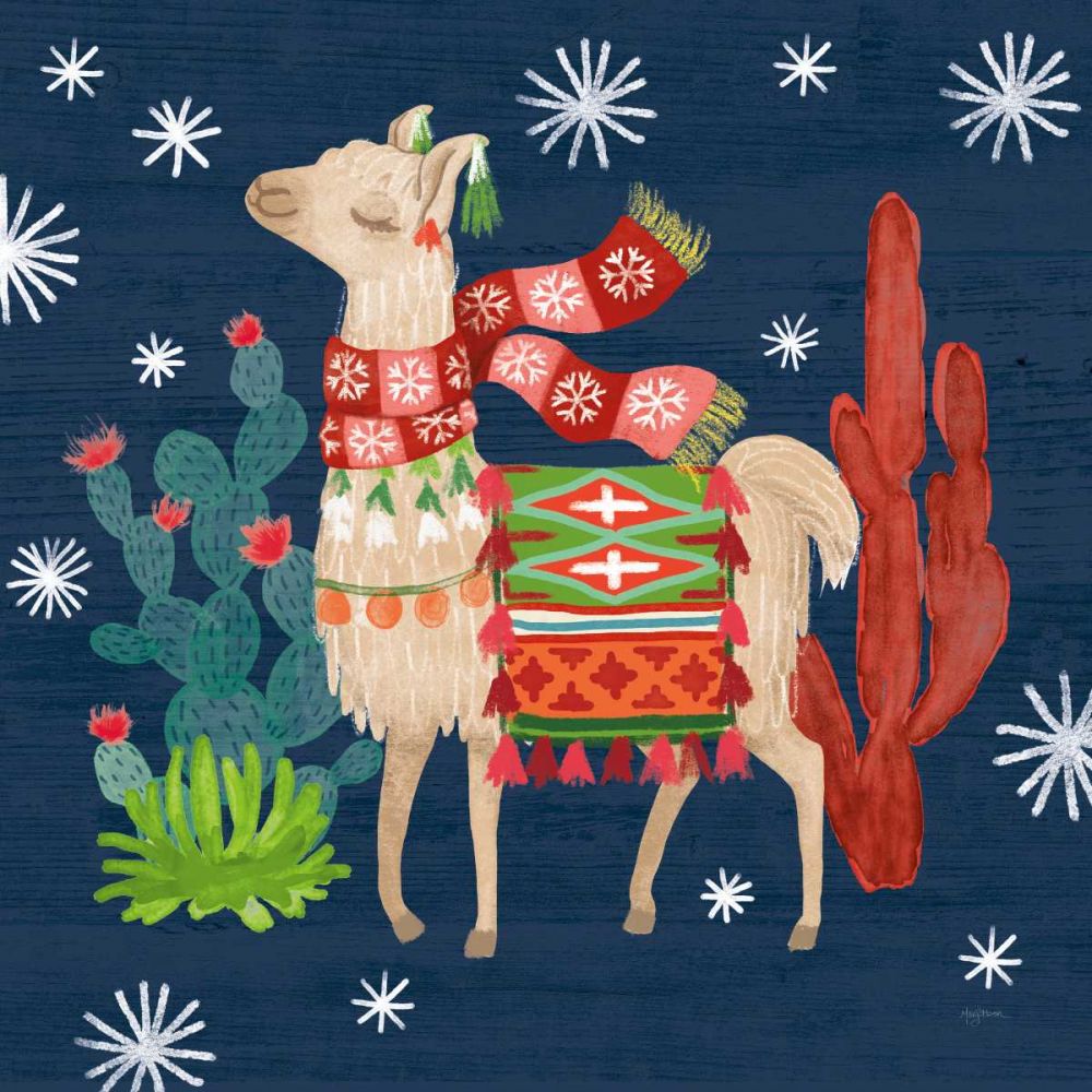 Lovely Llamas IV Christmas art print by Mary Urban for $57.95 CAD
