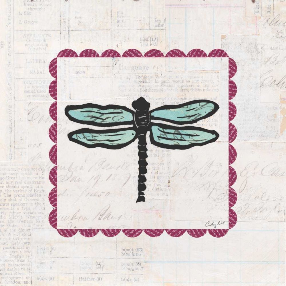 Dragonfly Stamp Bright art print by Courtney Prahl for $57.95 CAD