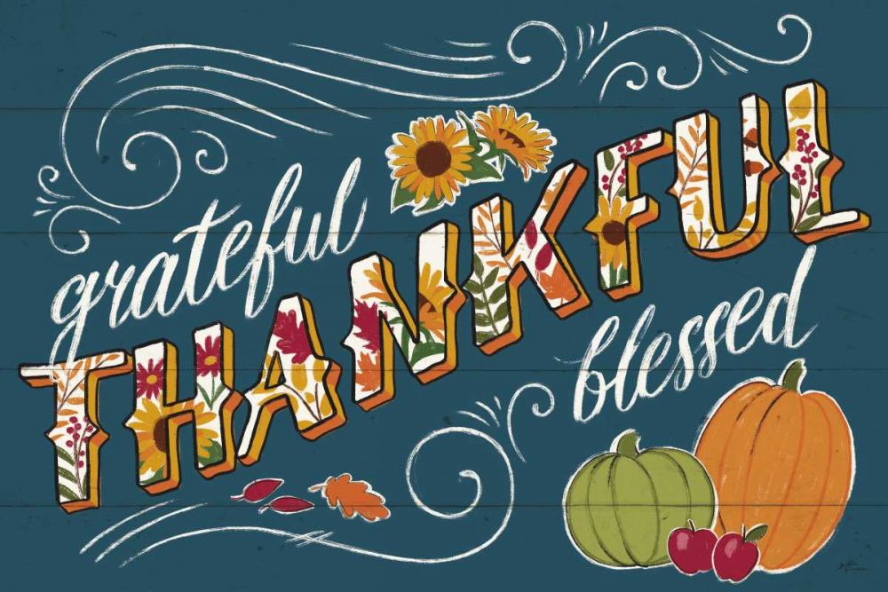 Thankful I Blue art print by Janelle Penner for $57.95 CAD
