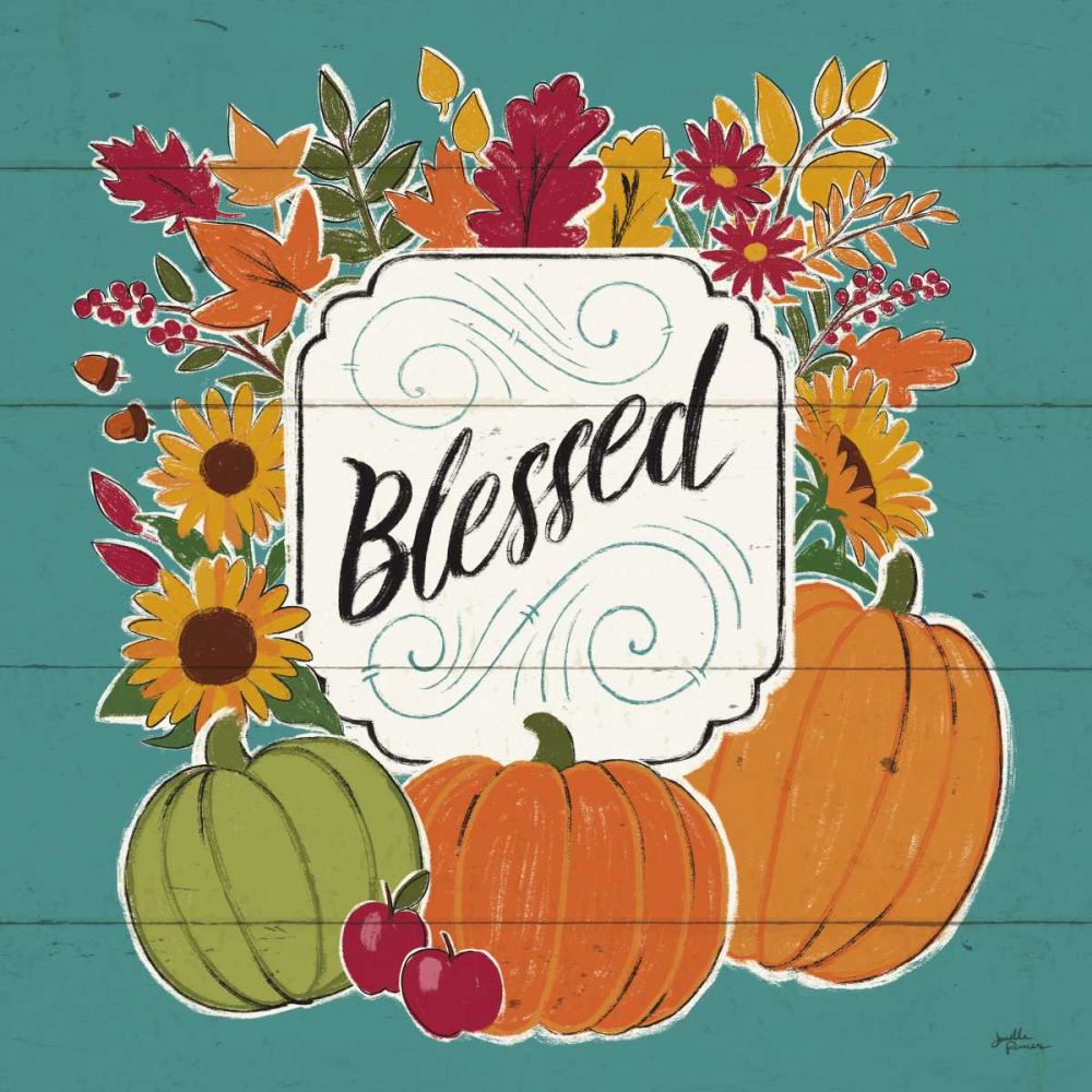 Thankful III Turquoise art print by Janelle Penner for $57.95 CAD