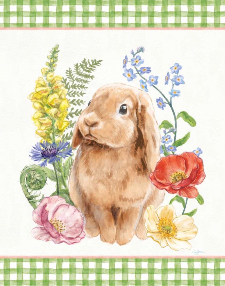 Sunny Bunny I Checker Border art print by Mary Urban for $57.95 CAD