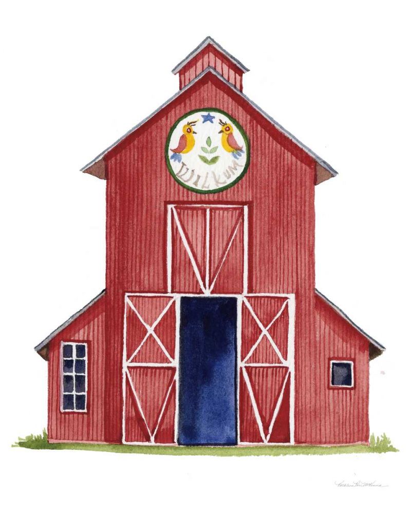 Life on the Farm Barn Element II art print by Kathleen Parr McKenna for $57.95 CAD