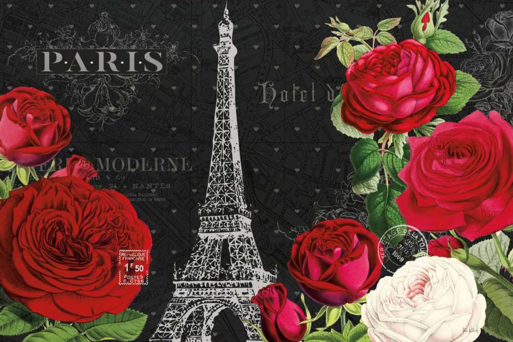 Rouge Paris I Black art print by Katie Pertiet for $57.95 CAD