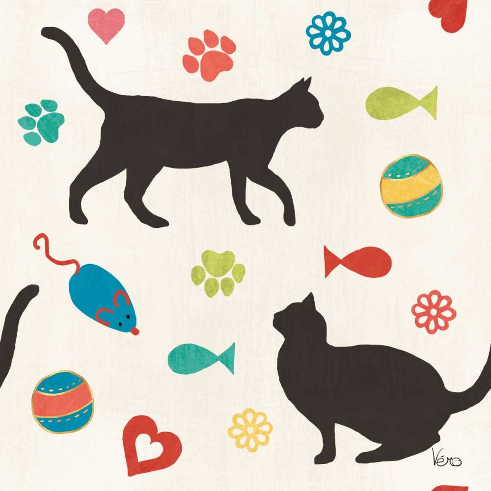 Otomi Cats Step 04A art print by Veronique Charron for $57.95 CAD