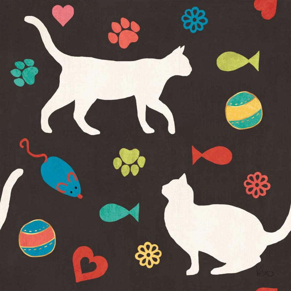 Otomi Cats Step 04B art print by Veronique Charron for $57.95 CAD