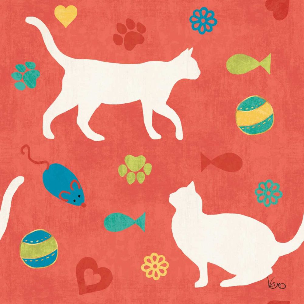 Otomi Cats Step 04C art print by Veronique Charron for $57.95 CAD