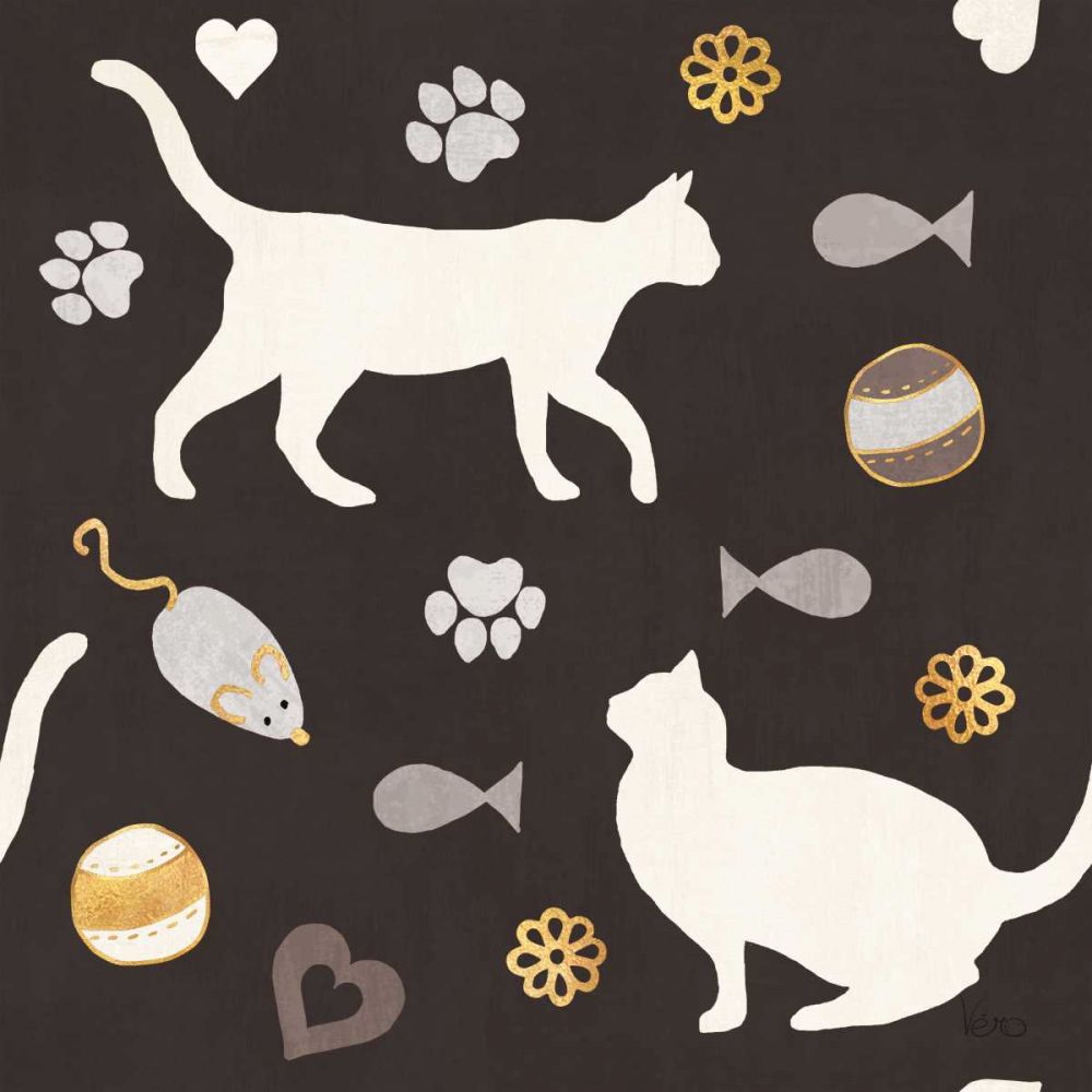 Otomi Cats Step 04B Neutral art print by Veronique Charron for $57.95 CAD