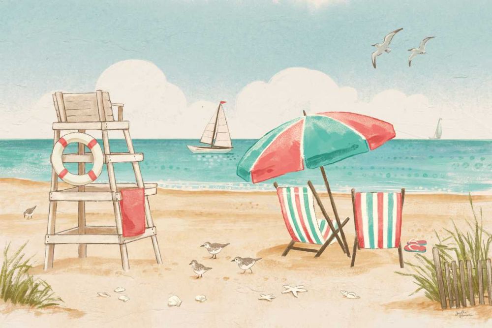 Beach Time I art print by Janelle Penner for $57.95 CAD